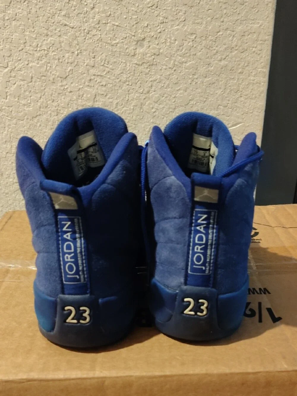 Jordan Men's High-Top Sneakers in Royal Blue Suede